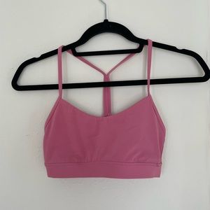 Pink Lululemon Y Strap Bra
